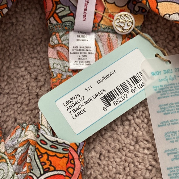 Luli Fama Andaluz T Back Mini Dress Size L - Picture 12 of 12